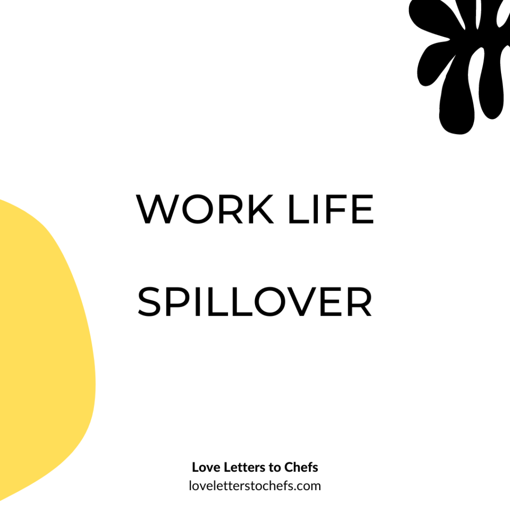 Text reads: Work Life Spillover