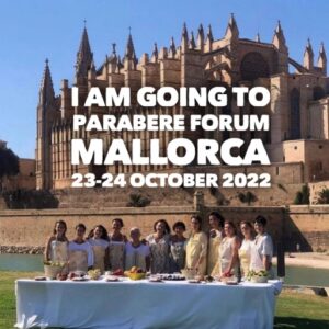 Text reads: "I am going to Parabere Forum Mallorca 23-24 October 2022"